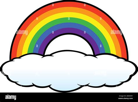 Animated Rainbow With Clouds