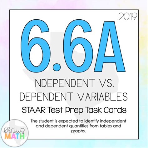 6 6a Independent Vs Dependent Variables Staar Test Prep Teks Task Cards Kraus Math