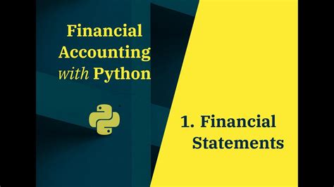 Financial Statements Python YouTube