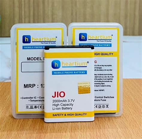 Heartium Jio Safe High Quality Capacity Mobile Phone Li Ion Battery