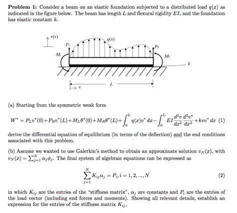 Stiffness Matrix For Beam On Elastic Foundation The Best Picture Of Beam