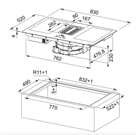 Piano Cottura Induzione Con Cappa Integrata FMA 839 HI Maris Franke