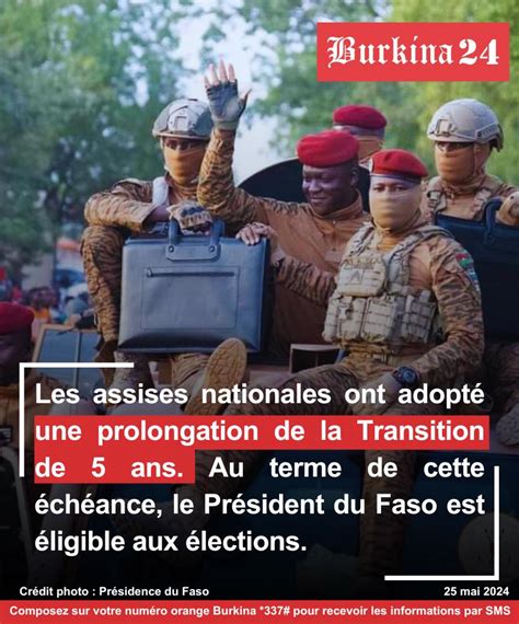 Burkina Faso Les Assises Nationales Ont Adopt Une Prolongation De La