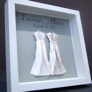 Personalized Gay Same Sex LGBT Wedding Gift Engagement First Anniversary Gift Paper Origami