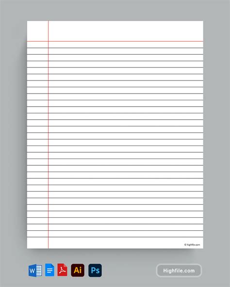 Free Printable Lined Paper Microsoft Word Download Free Printable