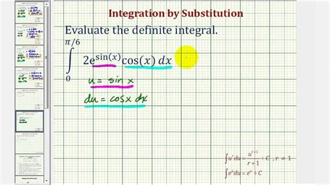 Ex Definite Integration Using Substitution Involving Exponential And