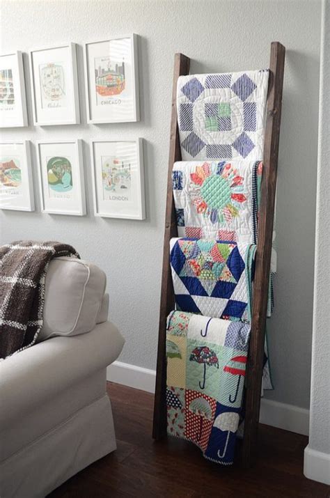 Display Your Quilts On A Diy Quilt Ladder Quilting Digest