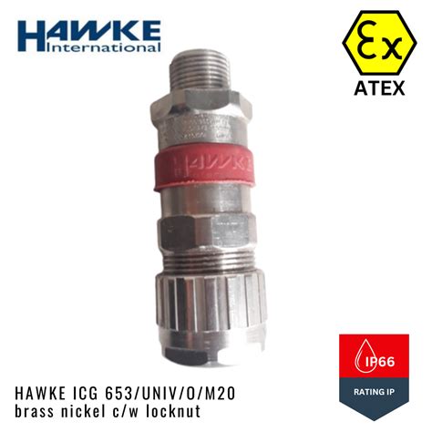 Cable Gland Exproof Hawke Icg Univ O M Brass Nickel C W Locknut