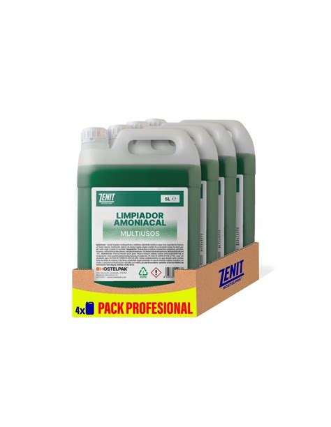 Limpiador Amoniacal 4 X 5L Para Todo Tipo De Superficies