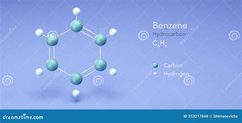 Benzene Aromatic Hydrocarbon Molecular Structures 3d Rendering