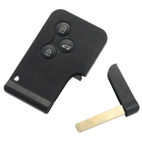 3 Buttons Key Card Case For Renault Clio Megane Scenic Grand Scenic Car