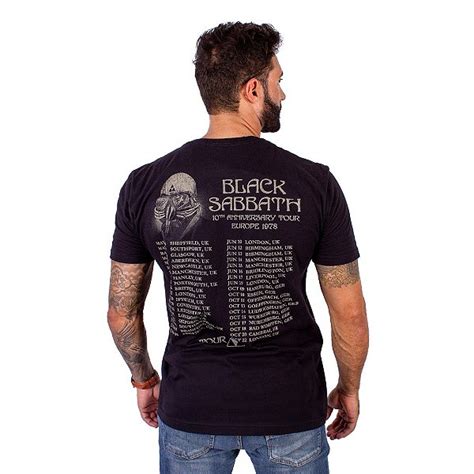 Camiseta Black Sabbath Máscara Tour 78 Preta Oficial Art Rock