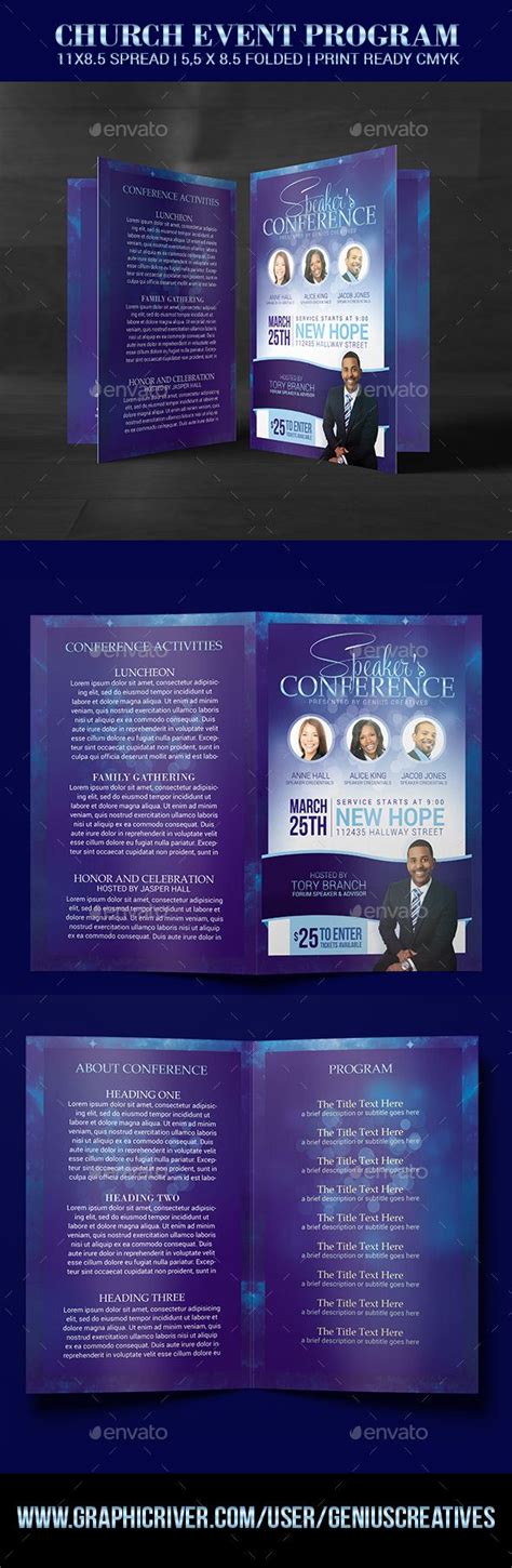 Church Conference Program Template | Conference program, Church ...