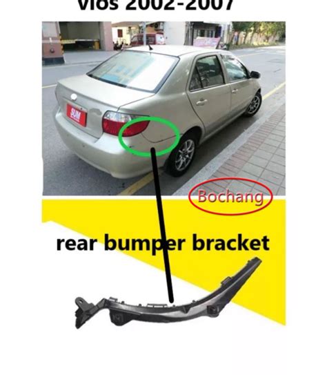 Bochang A Pair Rear Bumper Bracket Support Rear Bracket For Toyota Vios