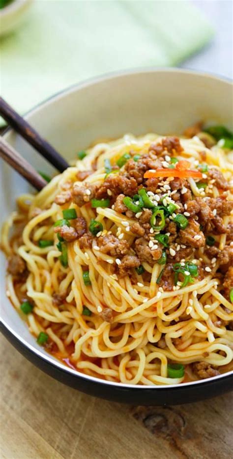 Dan Dan Noodles Classic Sichuan Noodle Recipe Rasa Malaysia Artofit