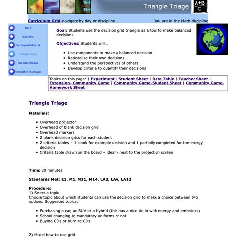 Triangle Triage Lesson Plan For 4th 6th Grade Lesson Planet