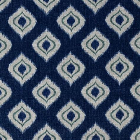 Denim Blue Contemporary Print Upholstery Fabric Upholstery Fabric