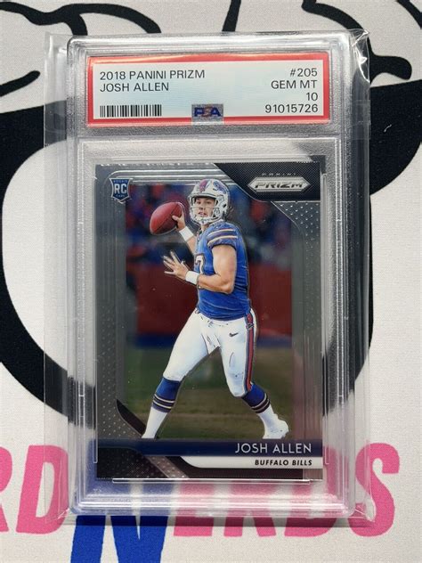 Josh Allen 2018 Prizm 205 Base Price Guide Sports Card Investor