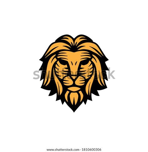 Lion Face Logo Design Template Stock Illustration 1810600306 Shutterstock