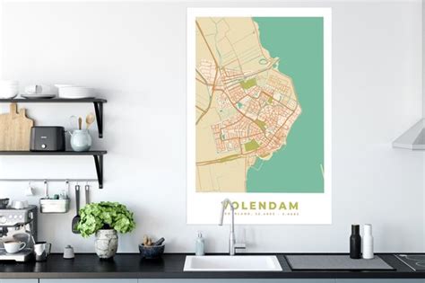 Poster Kaart Plattegrond Volendam Stadskaart X Cm Bol