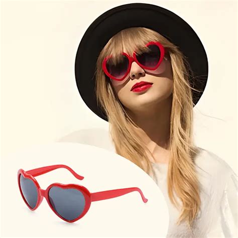 Taylor Swift Red Heart Sunglasses