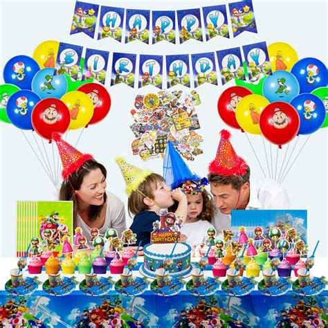 Pcs Mario Birthday Party Supplies Super Mario Birthday Party