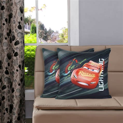 Cars Printed Cushion Cover Set 2 Pcs Multicolour Cotton