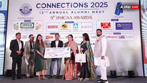 ninth iimca awards sarvapriya sangwan  journalist   year abp