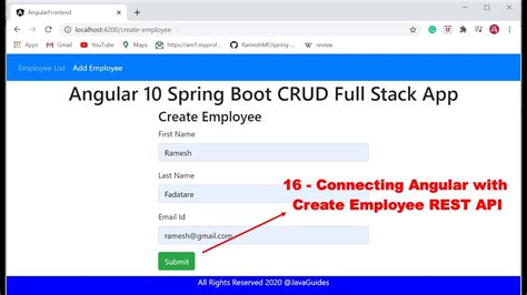 Angular 10 Spring Boot Crud Full Stack App 16 Connecting Angular