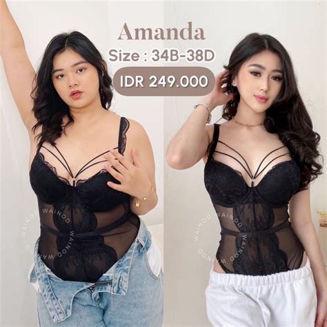 Jual WAINODSHOP AMANDA Premium Bodysuit Sexy Lingerie Shopee Indonesia