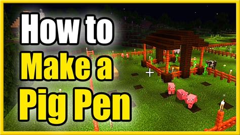 How To Make A Pig Pen In Minecraft Small And Easy Youtube