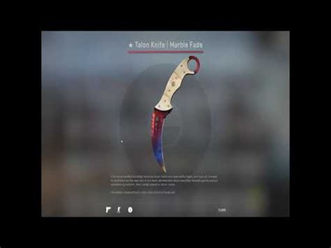 Talon Knife Marble Fade Factory New Almost Fire And Ice Pattern