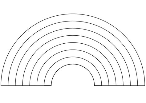 Dibujos de Arco Iris Fácil 5 para Colorear para Colorear Pintar e