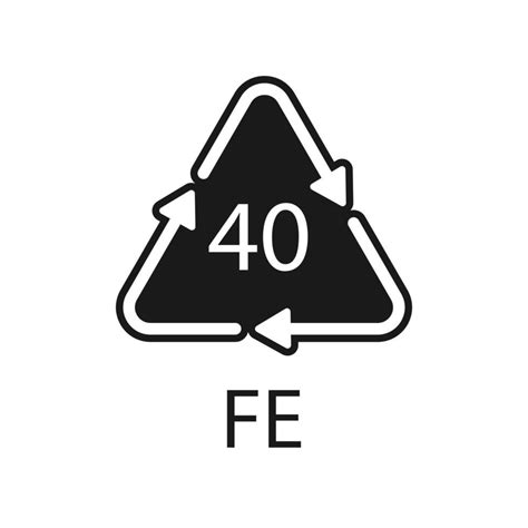 Symbole De Recyclage Du Plastique Fe 40 Emballage En Plastique