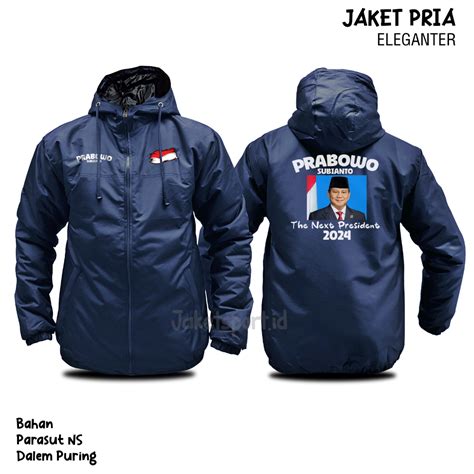 Jual Jaket Prabowo Subianto The Next President Jaket Pria Wanita