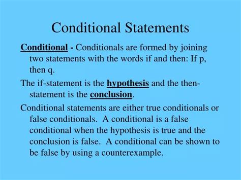 Ppt Conditional Statements Powerpoint Presentation Free Download