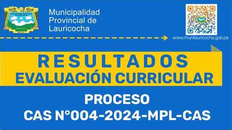 Resultados Del Proceso Cas N Mpl Cas Noticias