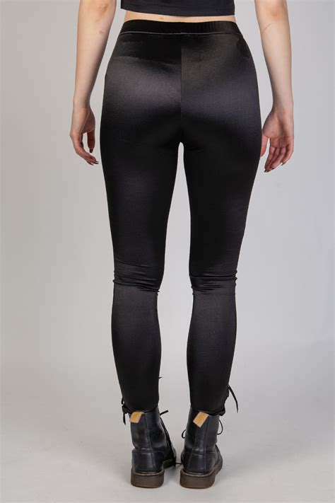 Shiny Leggings Black Spandex Leggings