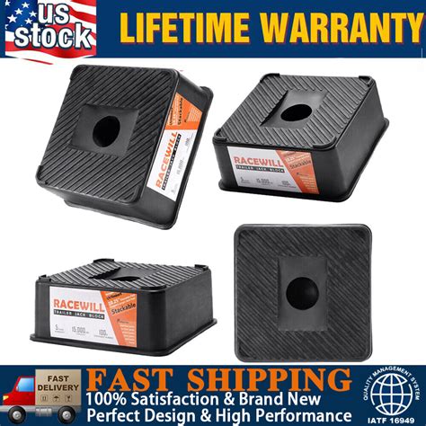 4 PACK Racewill Trailer Jack Block RV Camper Stabilizer Blocks 15000lbs