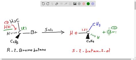 Solved Show The Product S Of The Sn Reaction Of R Bromobutane