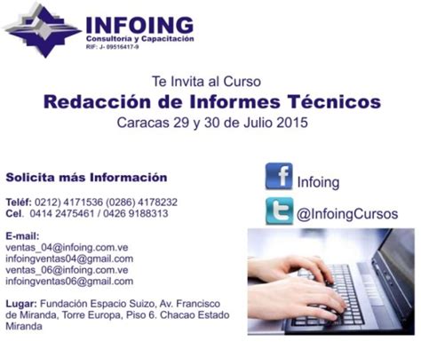 Curso RedacciÓn De Informes TÉcnicos Caracas Julio 2015 Expodato