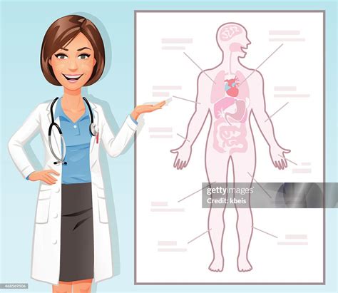 Female Doctor Explaining The Human Body High Res Vector Graphic Getty