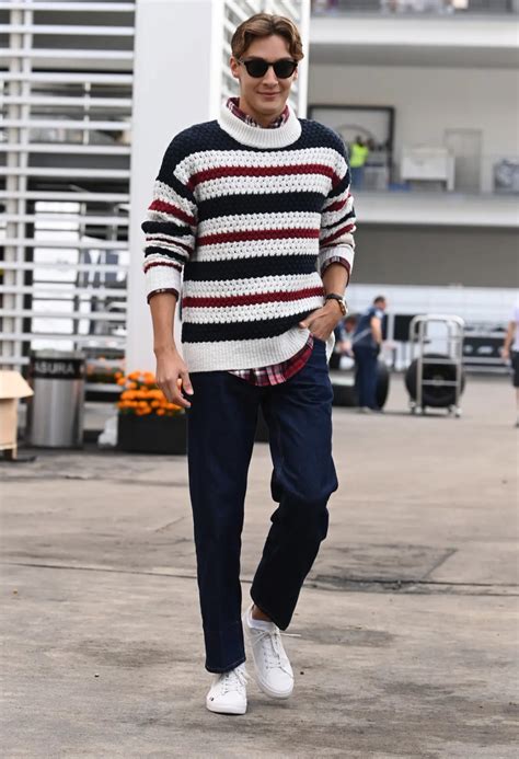 George, dressed in Hilfiger, arriving at the Mexican Grand Prix on ...