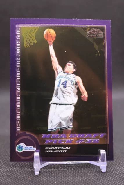 Eduardo Najera Topps Chrome Dallas Mavericks Sn Rc