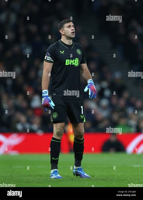 Emiliano Martinez of Aston Villa. - Tottenham Hotspur v Aston Villa ...