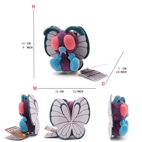 Покемоны плюшевые игрушки Pokemon plush toy Butterfree 15 cm Подарок