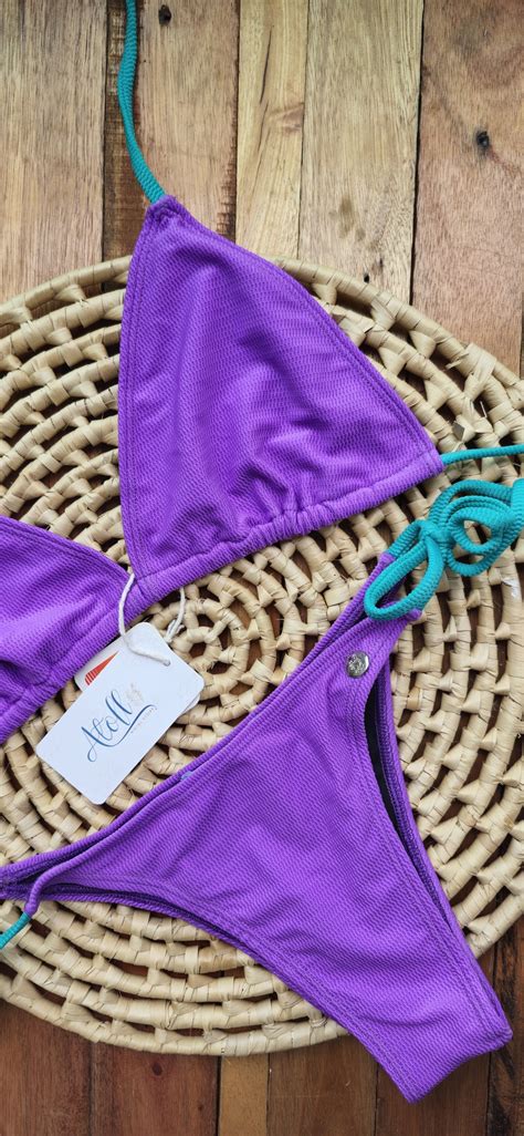 Cortininha Tradicional Roxo Atoll Bikini Store