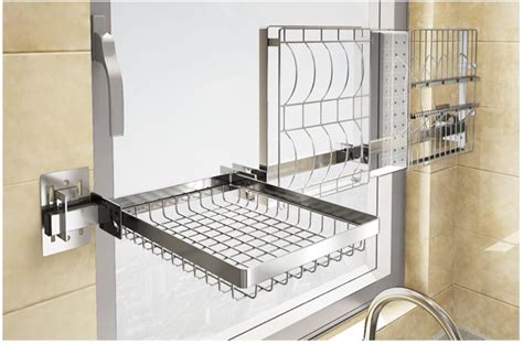 Wire Mesh Stainless Steel Dish Rack Space Saving Dish Drainer Rack