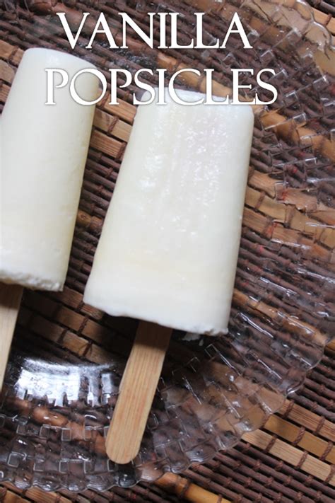 Vanilla Popsicles Recipe Vanilla Ice Recipe Yummy Tummy