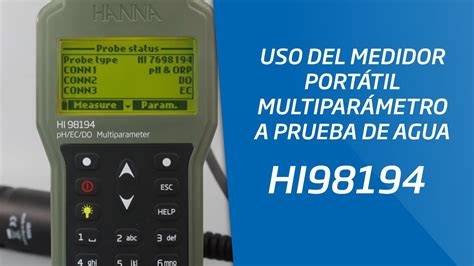 Cómo Usar El Medidor Portátil Multiparámetro A Prueba De Agua De Hanna